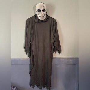 Kids Skeleton Costume with Mask - Black